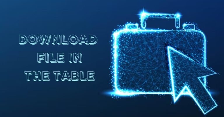 download file in the table