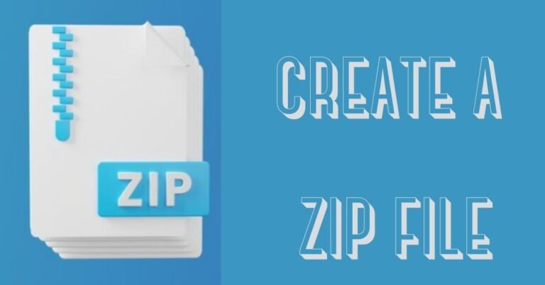 create a zip file